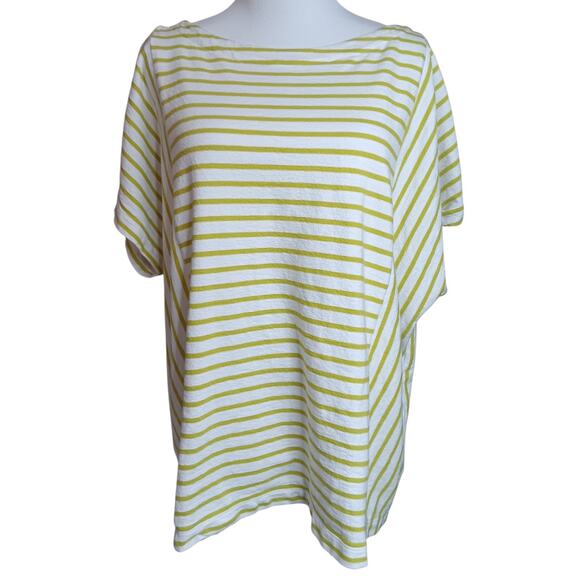 J. JILL Top Blouse Shirt 2X Cotton Button Back Kimono Short Sleeves Work Travel - Picture 5 of 9